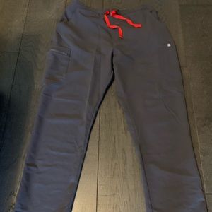 Charcoal FIGS large Livingston pants